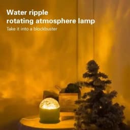 2 in 1 Galaxy Aurora & Water Ripple LED Projector Night Light 16 Colors RGB 360° Swivel USB Remote Control Ambient Light for Bedroom Party Gaming Room Home Decor
