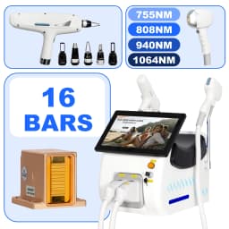 Portable 2 In 1 Diode Lase Picosecond Lase FAC 4 Wavelength 755 808 940 1064nm Hair Removal Tattoo Removal Equipment