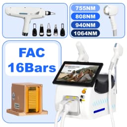 Portable 2 In 1 Diode Lase Picosecond Lase FAC 4 Wavelength 755 808 940 1064nm Hair Removal Tattoo Removal Equipment