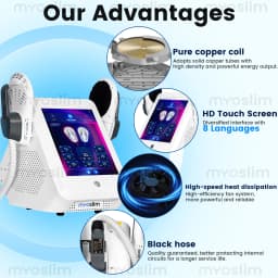 MYOslim EMS Body Slimming Sculpt Muscle Stimulate Fat Removel Machine 6500W Weight Lose Portable Electromagnetic