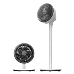 7-Inch Pedestal Air Circulator, Oscillation Fan, 3 Speeds, Adjustable Height Tabletop/Standing Fan,75°+90° Oscillation, 5-Blade