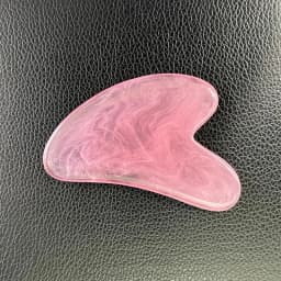 Gua Sha Facial Tools Rose Quartz Guasha Tools for Face & Eye Gua Sha Stone Skin Care Body Tighten Skin Massage Tools for Puffiness Reducing & Jawline Sculpting Face Stone Gua Sha Tools (Pink)