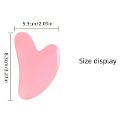 Gua Sha Facial Tools Rose Quartz Guasha Tools for Face & Eye Gua Sha Stone Skin Care Body Tighten Skin Massage Tools for Puffiness Reducing & Jawline Sculpting Face Stone Gua Sha Tools (Pink)