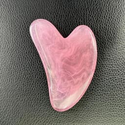 Gua Sha Facial Tools Rose Quartz Guasha Tools for Face & Eye Gua Sha Stone Skin Care Body Tighten Skin Massage Tools for Puffiness Reducing & Jawline Sculpting Face Stone Gua Sha Tools (Pink)