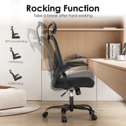 Farini Ergonomic High Back Swivel Office Chair, Adjustable Headrest & Lumbar Support, Breathable Mesh Desk Chair for Home Office
