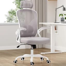 Farini Ergonomic High Back Swivel Office Chair, Adjustable Headrest & Lumbar Support, Breathable Mesh Desk Chair for Home Office