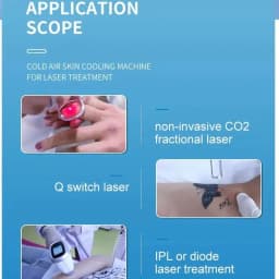 -35°C Vertical Cold Air Skin Cooling Machine for Lase Treatment Pain Relief Swelling Reduction Skin Cooling Machine Protect Epi