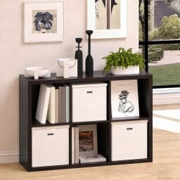 2/3/4/6/8/9 Grid Sturdy Wooden Frame Bookcase, Open Back Cube Storage Cabinet Freestanding Bookshelf Equipped with Anti-Tip Kit Wooden Open Display Shelf for Living Room, Bedroom and Study Open-Style Bookshelf Available in White and Chocolate Brown with O