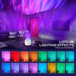 Ocean Wave Projector Light, 16 Color Water Ripple Lamp with Remote Control, 3D Ocean Lamp for Home Office Bar Restaurant