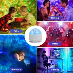 Ocean Wave Projector Light, 16 Color Water Ripple Lamp with Remote Control, 3D Ocean Lamp for Home Office Bar Restaurant