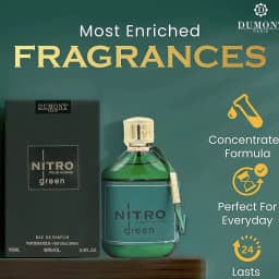Nitro Green Eau de Parfum for Men - Fruity, Woody & Floral Fragrance, Luxury Long Lasting Cologne & Body Spray, Ideal gift, 100ML