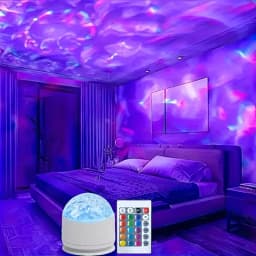 Northern Aurora/Water Ripple Projector Lamp LED Night Light with Remote Control Party Decor Light Projector Atmosphere Light