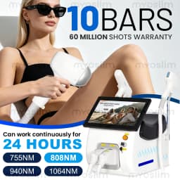 NEW Professional FAC 2 IN 1 Diode 5000w Hair Removal Machine Pico Q Switch ND YAG Tattoo Removal Machine 4 Waves 808NM