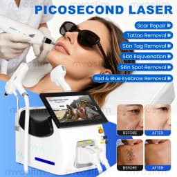NEW Professional FAC 2 IN 1 Diode 5000w Hair Removal Machine Pico Q Switch ND YAG Tattoo Removal Machine 4 Waves 808NM