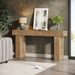 Tribesigns Farmhouse Console Table, 63-Inch Long Narrow Sofa Table Behind The Couch, Wooden Rectangular Entryway Table for Entrance, Hallway, Living Room
