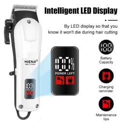 Professional Hair Clippers for Men, Cordless Beard Trimmer Set, Barber-Grade Tool with USB Charging, Lightweight & Low Noise for Home Use
