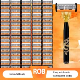 Men's safety razor, anti-slip handle, sharp and smooth blades, a must-have for safe and painless shaving for men