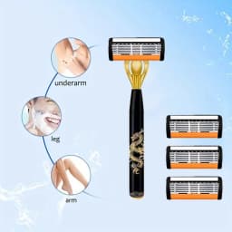 Men's safety razor, anti-slip handle, sharp and smooth blades, a must-have for safe and painless shaving for men