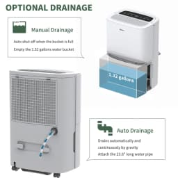 Shinco 5,000/6,000 Sq.Ft Energy Star Dehumidifier, Ideal for Large Rooms and Home Basements, Efficient Moisture Removal,1.32 Gallons