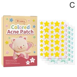 1400pcs Colorful Star Pimple Removal Sticker Invisible Breathable Hydrocolloid Acne Patch Anti-Acne Spots Marks Concealer Makeup