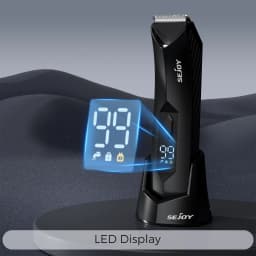 SEJOY Body Pubic Hair Trimmer for Men With Standing Recharge Dock,Balls Women Lady Shaver Hair Removal Bikini Trimmer
