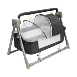 Portable Electric Baby Swing Cradle Bassinet Rocking Crib Infant W/ Bluetooth