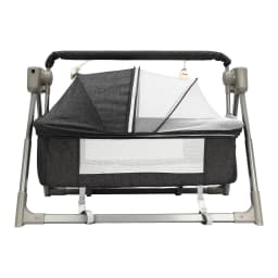 Portable Electric Baby Swing Cradle Bassinet Rocking Crib Infant W/ Bluetooth