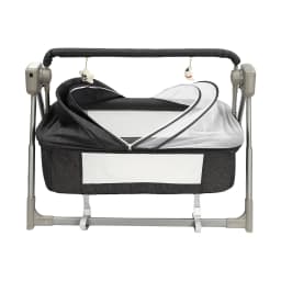 Portable Electric Baby Swing Cradle Bassinet Rocking Crib Infant W/ Bluetooth