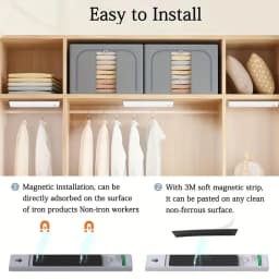 Under Cabinet Lights 1/3/5/6pcs, Motion Sensor Rechargeable Battery Operated 2 Colors LED Light for Closet, Kitchen, Bathroom
