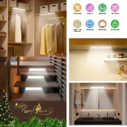 Under Cabinet Lights 1/3/5/6pcs, Motion Sensor Rechargeable Battery Operated 2 Colors LED Light for Closet, Kitchen, Bathroom