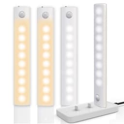 Under Cabinet Lights 1/3/5/6pcs, Motion Sensor Rechargeable Battery Operated 2 Colors LED Light for Closet, Kitchen, Bathroom