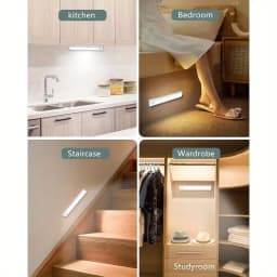 Under Cabinet Lights 1/3/5/6pcs, Motion Sensor Rechargeable Battery Operated 2 Colors LED Light for Closet, Kitchen, Bathroom