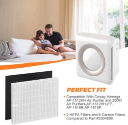 2 Pack AP-1512HH Replacement Filter for Coway Airmega Filter AP-1512HH 200M Coway Air Purifiers by Blutoget - AP-1512HH-FP AP-15