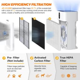 2 Pack AP-1512HH Replacement Filter for Coway Airmega Filter AP-1512HH 200M Coway Air Purifiers by Blutoget - AP-1512HH-FP AP-15