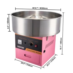 SucceBuy Electric Cotton Candy Machine Commercial Floss Maker w/ Stainless Steel Bowl Sugar Scoop and Drawer for Birthday Party