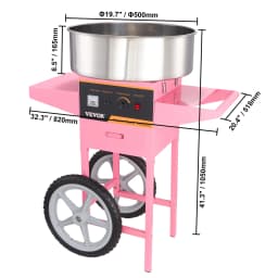 SucceBuy Electric Cotton Candy Machine Commercial Floss Maker w/ Stainless Steel Bowl Sugar Scoop and Drawer for Birthday Party