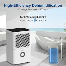 Shinco 30 Pints Dehumidifier for Home and Basements, 1500 Sq.Ft Dehumidifiers with Drain Hose, Auto or Manual Drainage