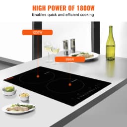 SucceBuy 2 Burners Electric Induction Cooktop Stove Hob Built-in Burner Cooker Sensor Touch Control Magnetic Cooker Hot Plate