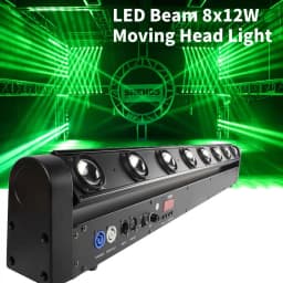 SHEHDS 1pcs Beam LED 8x12W RGBW 4in1 Moving Head Stage Lighting For Bar DJ Disco Club Dance Floor Wedding Stage Performance