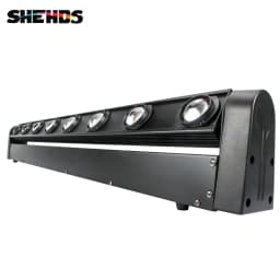 SHEHDS 1pcs Beam LED 8x12W RGBW 4in1 Moving Head Stage Lighting For Bar DJ Disco Club Dance Floor Wedding Stage Performance