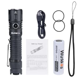 Wurkkos TD04 Flashlight 21700 Rechargeable Dual-Mode Tactical Flashlight USB-C Interface 3000 Lm Everyday Carry with Tail Switch