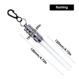 Scuba Diving Flashlight Waterproof Underwater Light With Clip 2 Modes LED Light Stick Dive Light Constant On And Flashing 50hrs