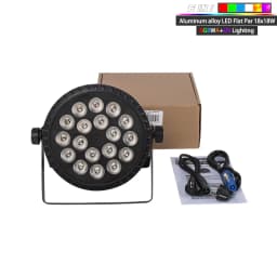 SHEHDS 8PCS LED Flat Par 18x12W RGBW/18x18W RGBWA+UV 6in1 Lighting Aluminum Alloy DJ Disco Stage Ball Christmas Decoration