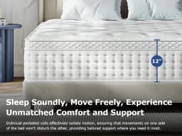 BedStory 12-14 Inch Hybrid Queen Size Mattress, Twin/Full/King - Medium Firm Memory Foam & Pocket Springs for Comfortable Sleep