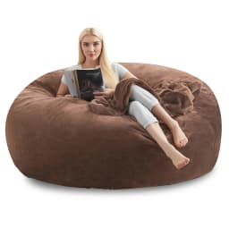 120CM×120CM×60CM, adult beanbag chair with padded beanbag inside, memory foam chair, soft flannel washable cover, ideal reading seat for bedrooms and dorms.