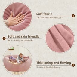 120CM×120CM×60CM, adult beanbag chair with padded beanbag inside, memory foam chair, soft flannel washable cover, ideal reading seat for bedrooms and dorms.