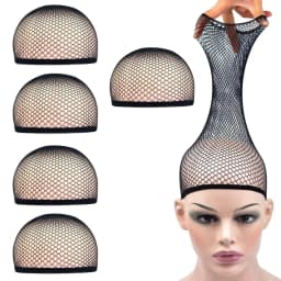 Mesh Wig Cap Stretchable Elastic Black Hair Net Stretch Open Ended Fishnet Wig Net Breathable Mesh Cap for Wig Accessories