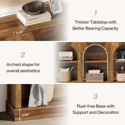 Tribesigns Farmhouse Console Table, 63-Inch Long Entryway Table with 3 Tier Storage, Wooden Rectangular Sofa Table