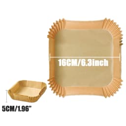16-23CM Air Fryer Disposable Baking Paper Liner Non-Stick Mat Steamer Square Round Parchment for Microwave Oven Kitchen Cookers