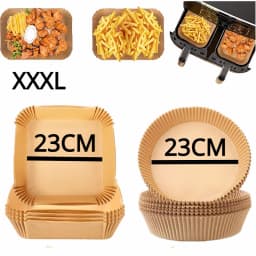 16-23CM Air Fryer Disposable Baking Paper Liner Non-Stick Mat Steamer Square Round Parchment for Microwave Oven Kitchen Cookers
